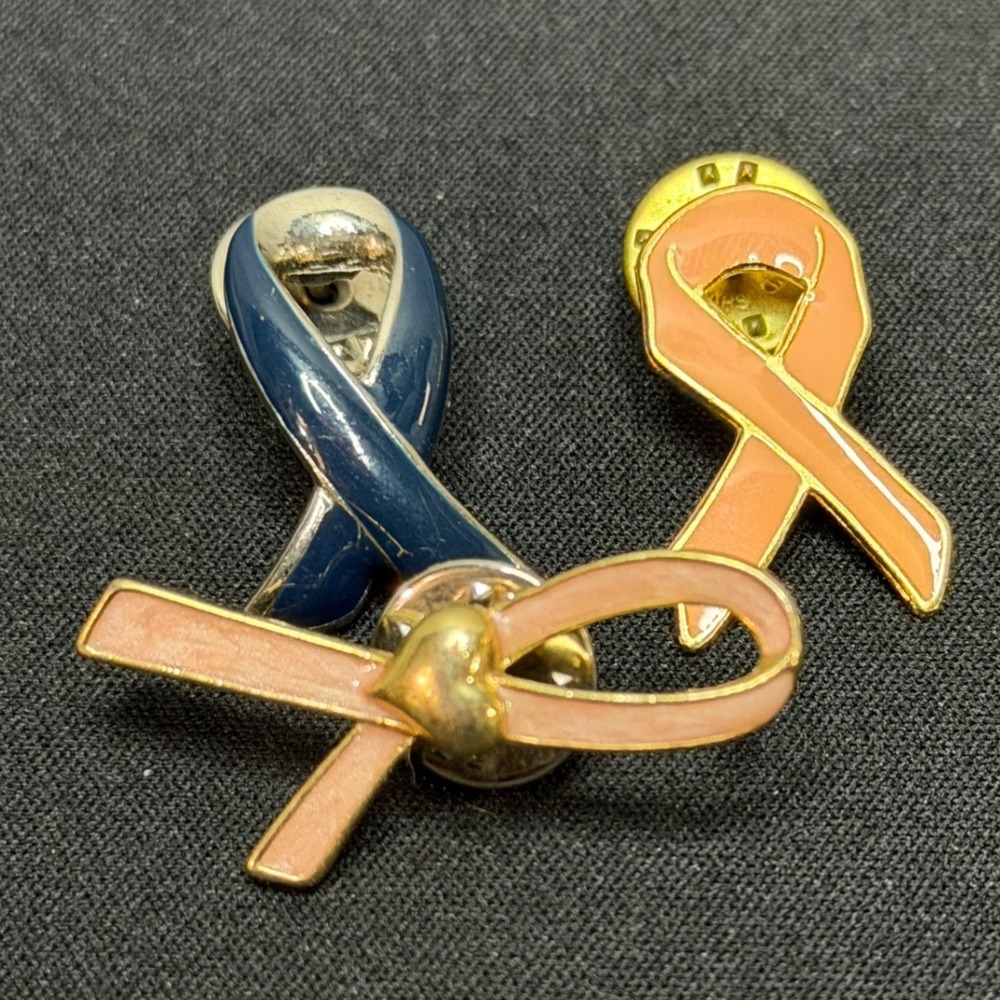 Awareness‎ Ribbon Pins Unisex OS Multicolor Enamel Ribbon Lapel Pin Set 3pc